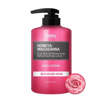 KUNDAL Hydratačný telový balzam s anglickou ružou Honey&Macadamia Body Lotion English Rose 500ml