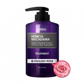 KUNDAL Vlasový kondicionér s anglickou ružou Honey&Macadamia Treatment English Rose 500ml