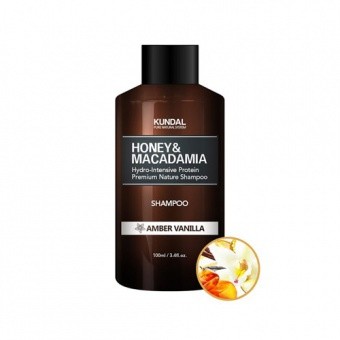 KUNDAL Šampón s jantarovou vanilkou Honey&Macadamia Shampoo Amber Vanilla 100ml