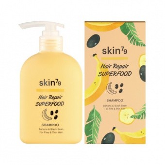 SKIN79 Šampón pre jemné a riedke vlasy Hair Repair Superfood Shampoo Banana & Black Bean 230ml